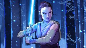 Rey - More Than a Scavenger Star Wars Unlimited Art by David Buisan